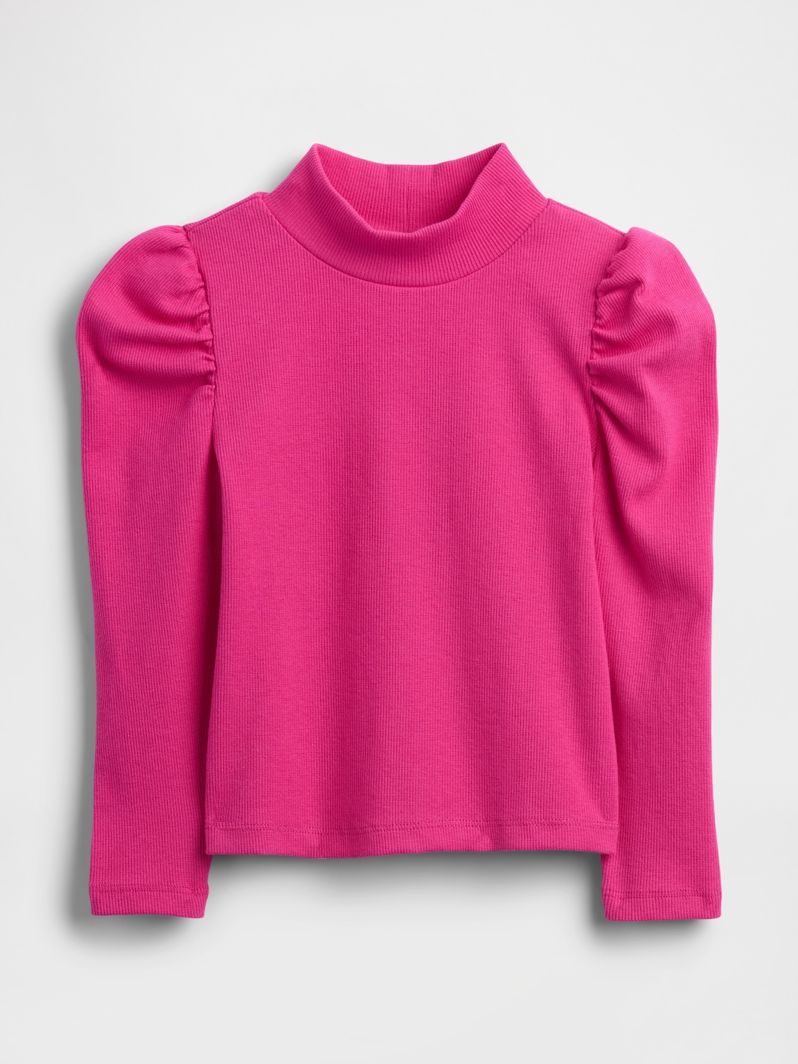 Baby & Toddler Puff-Sleeve Rib Mockneck