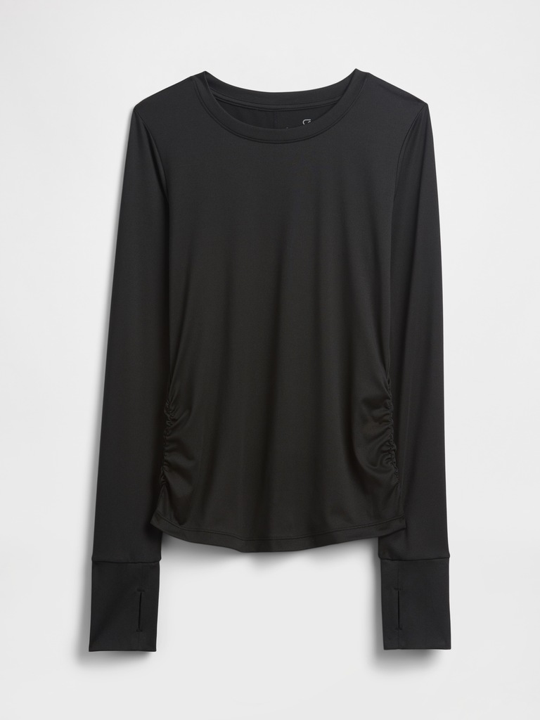 GapFit Brushed Jersey Ruched T-Shirt