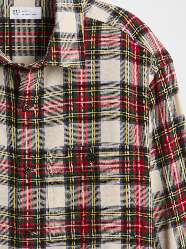 Flannel Shirt in Boxy Fit