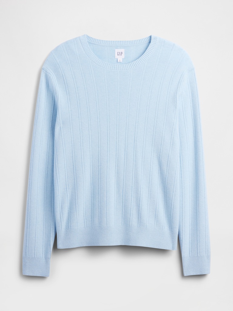 CashSoft Ribbed Crewneck Sweater
