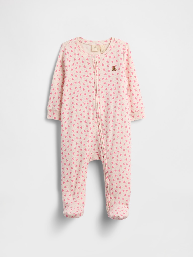 Baby Print Two-Way Zip One-Piece