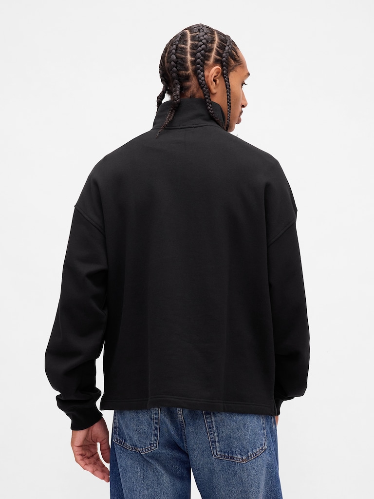 Heavyweight Oversized Half-Zip Pullover