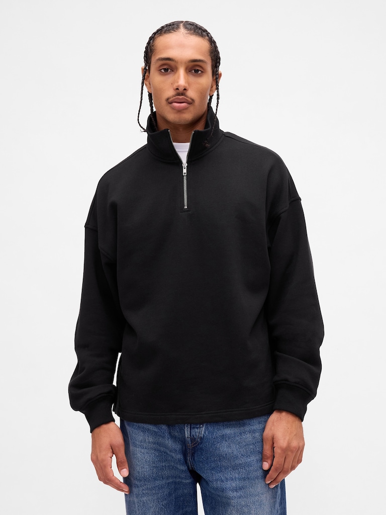 Heavyweight Oversized Half-Zip Pullover