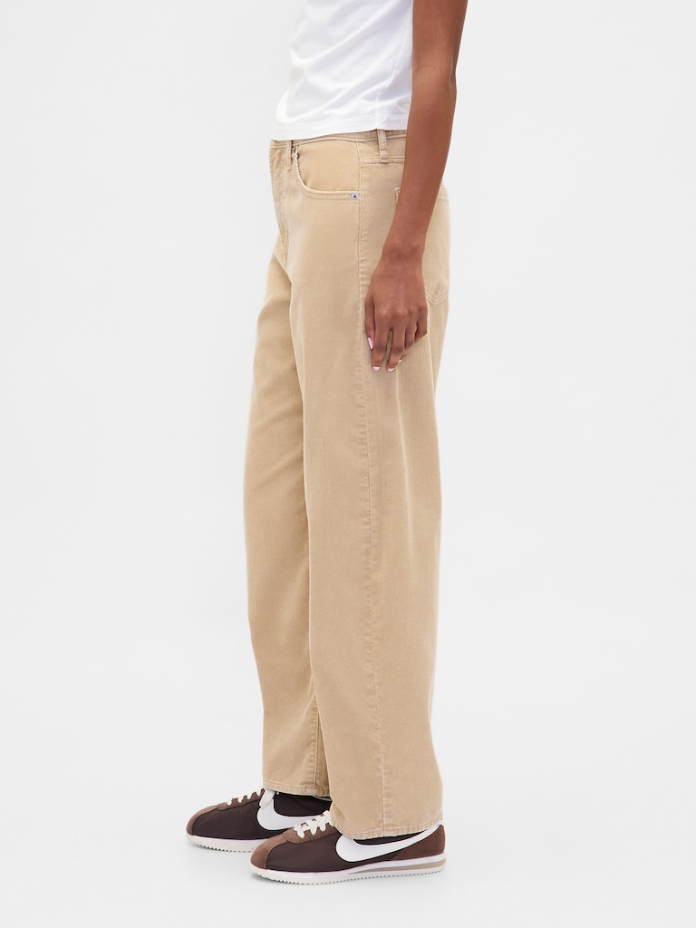 High Rise Corduroy Barrel Pants
