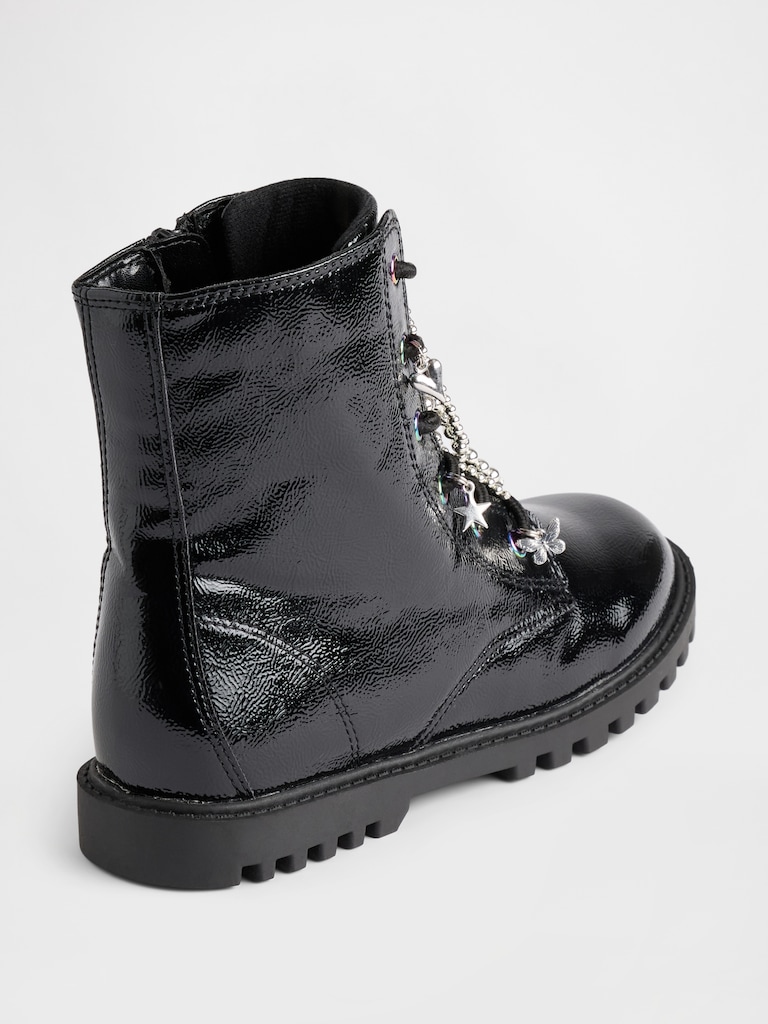 Kids Charm Lace-Up Boots