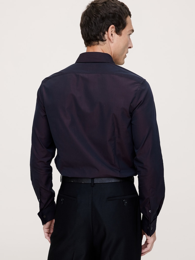 Slim-Fit Cotton Poplin Tuxedo Shirt