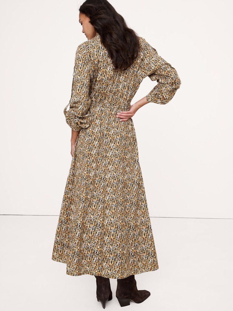 Cotton Utility Zip Maxi Dress