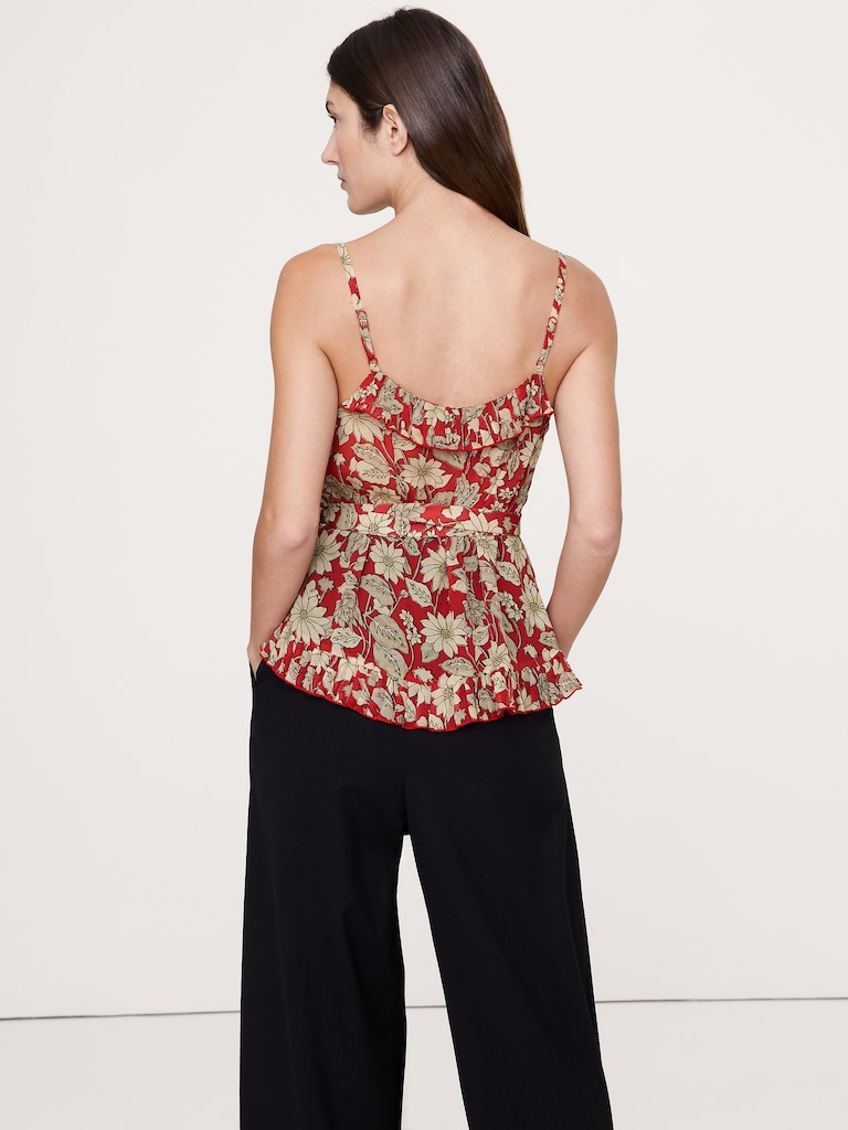 Georgette Ruffle Tank