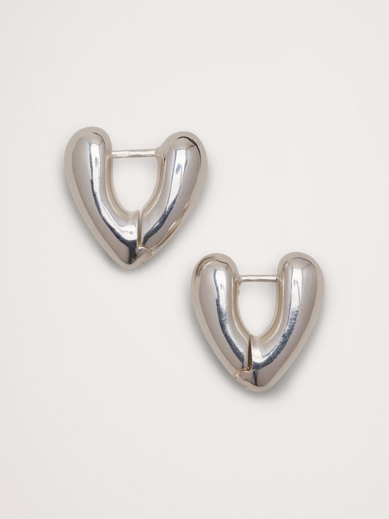Heart Hoop Earrings