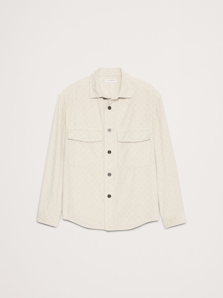 Loose-Fit Diamond Corduroy Overshirt