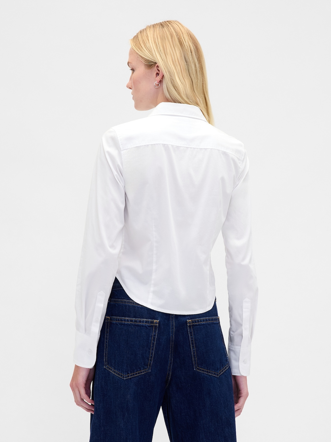 Organic Cotton Fitted Crop Shirt