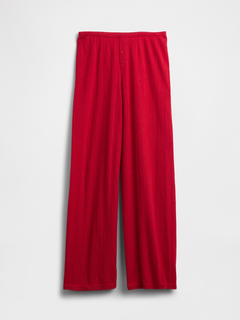 Lightweight CashSoft Pointelle Heart PJ Pants