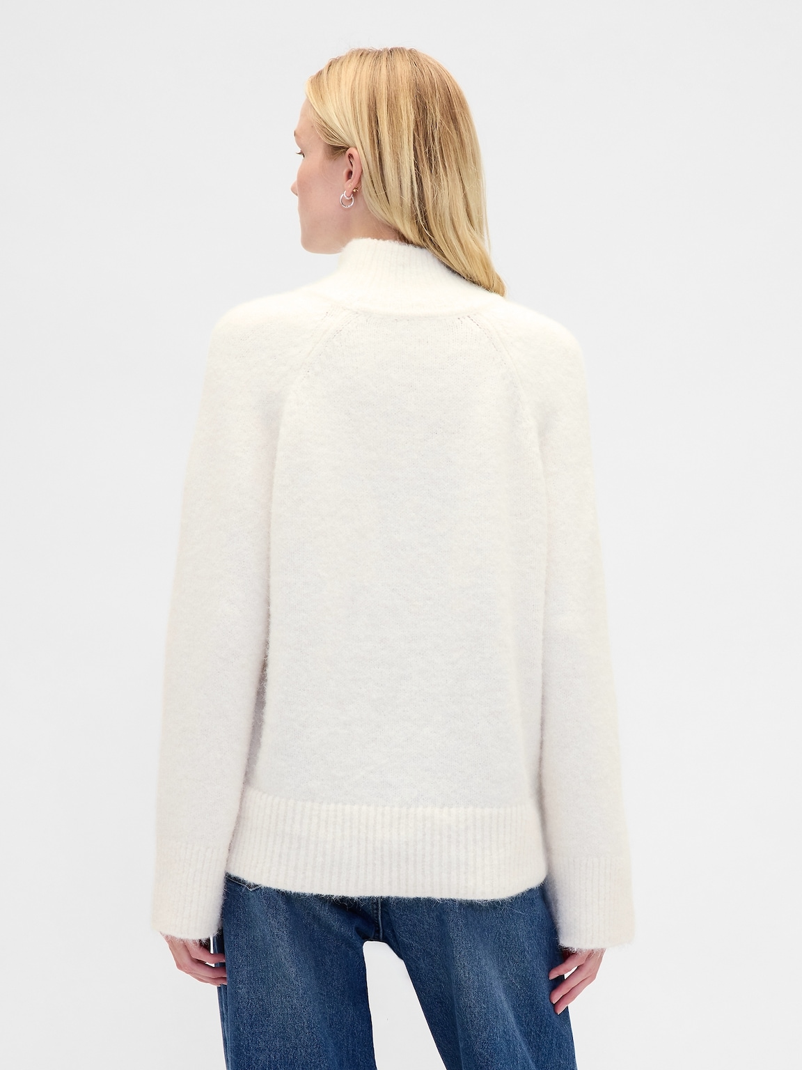 Fuzzy Oversized Turtleneck Sweater