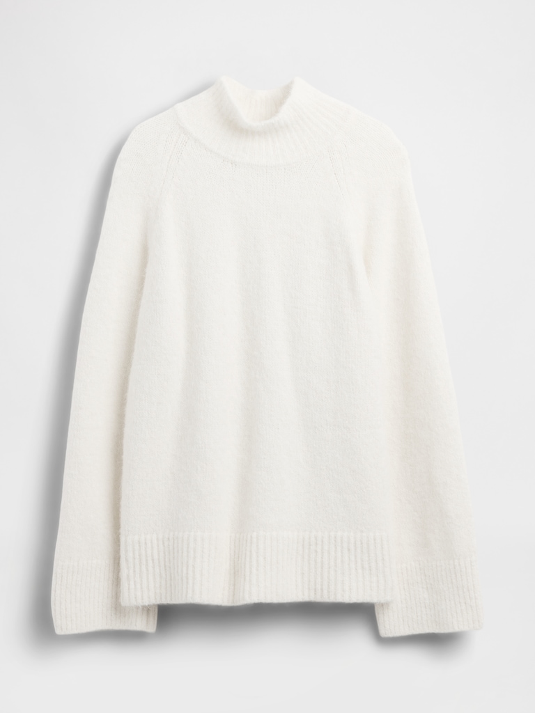Fuzzy Oversized Turtleneck Sweater