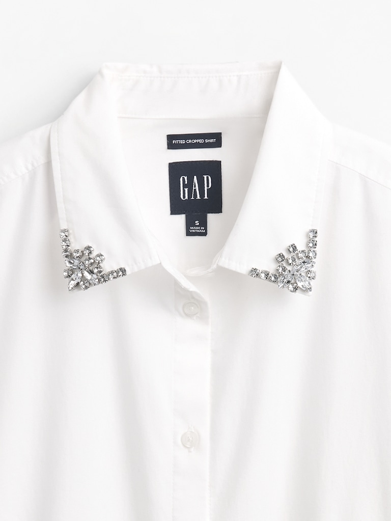 Organic Cotton Fitted Crop Shirt