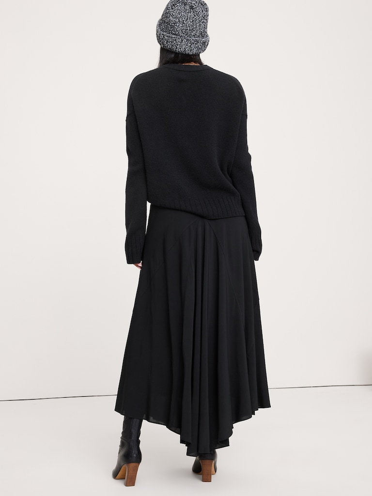 Drapey Georgette Maxi Skirt