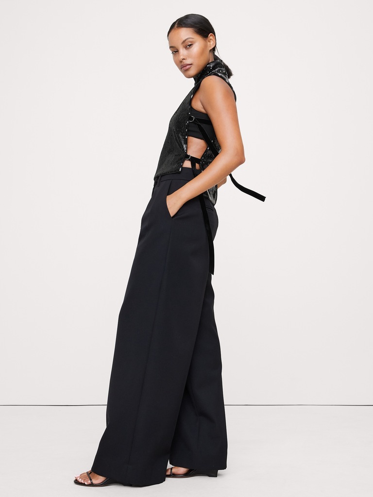 Sequin Open-Side Top