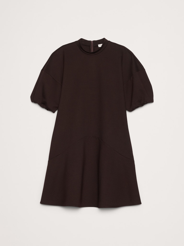 Everywhere Ponte Puff-Sleeve Mini Dress