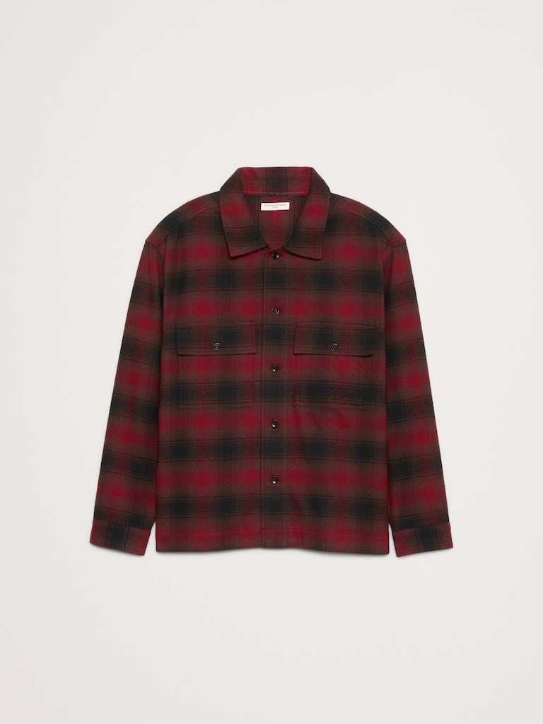Relaxed-Fit Plaid Flannel Overshirt