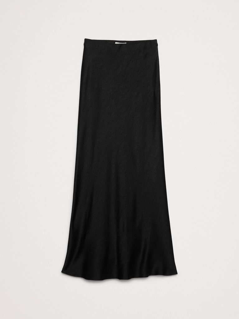 Hammered Satin Maxi Skirt