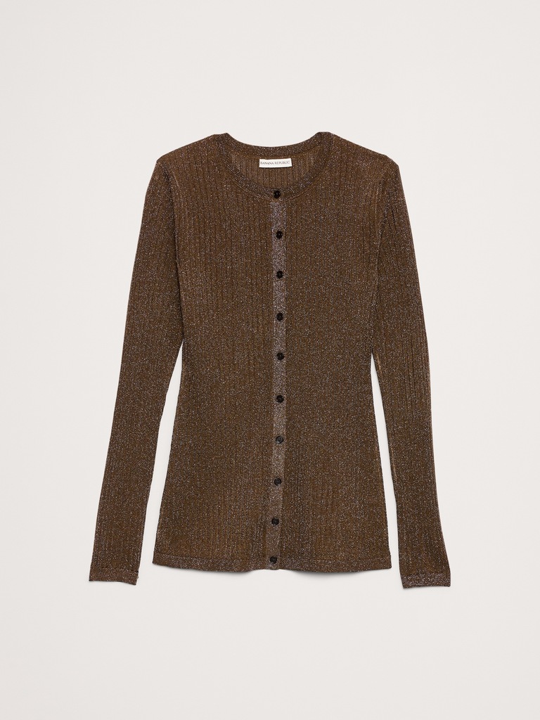 Metallic Cardigan Sweater