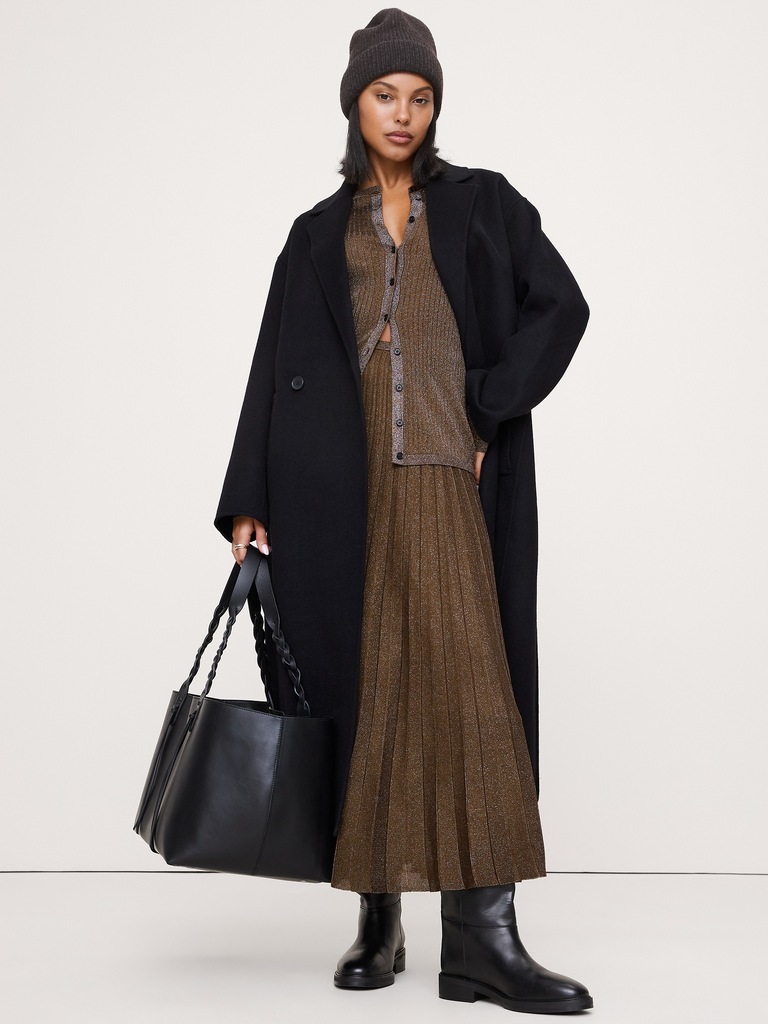 Metallic Cardigan Sweater