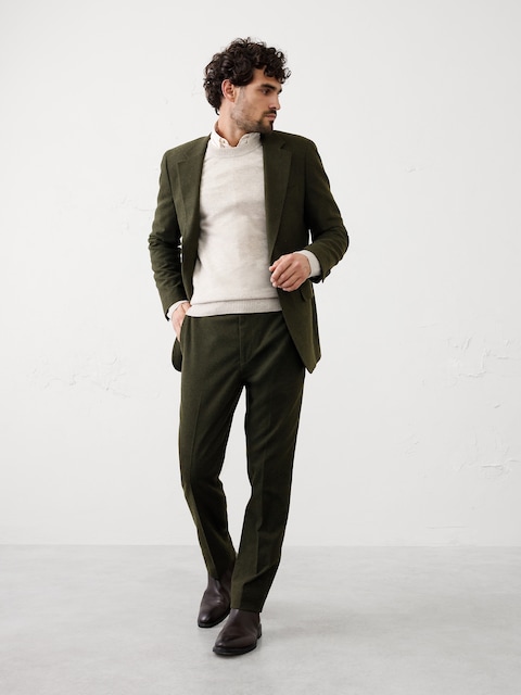 green emerald velvet dress Forest Green Pants main image 0