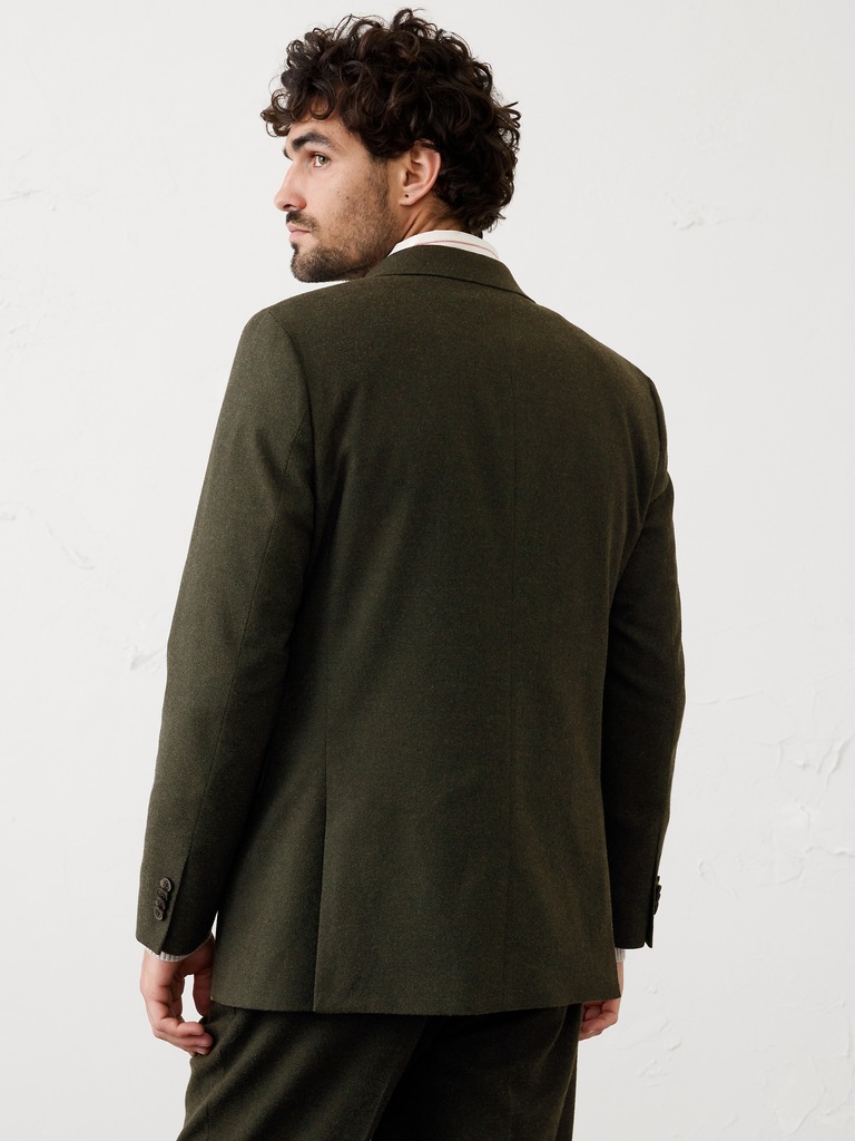 Flannel Herringbone Suit Jacket