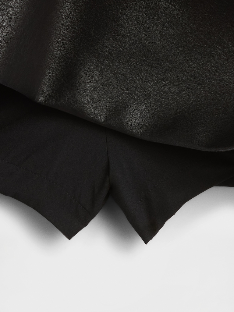 Vegan Leather Mini Skort