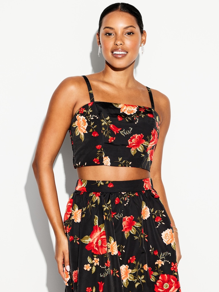 The Occasion by Old Navy Taffeta Cropped Tank Top