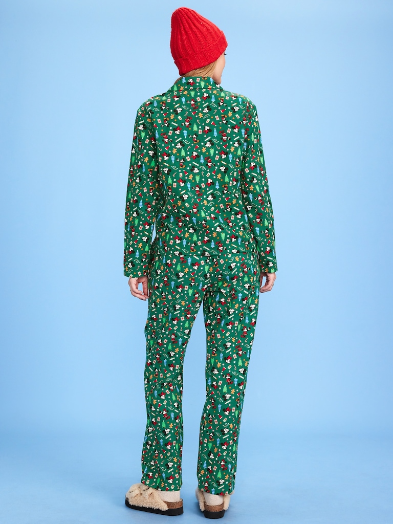 Old Navy x Disney Mickey Mouse & Friends Printed Flannel Pajama Set for Women