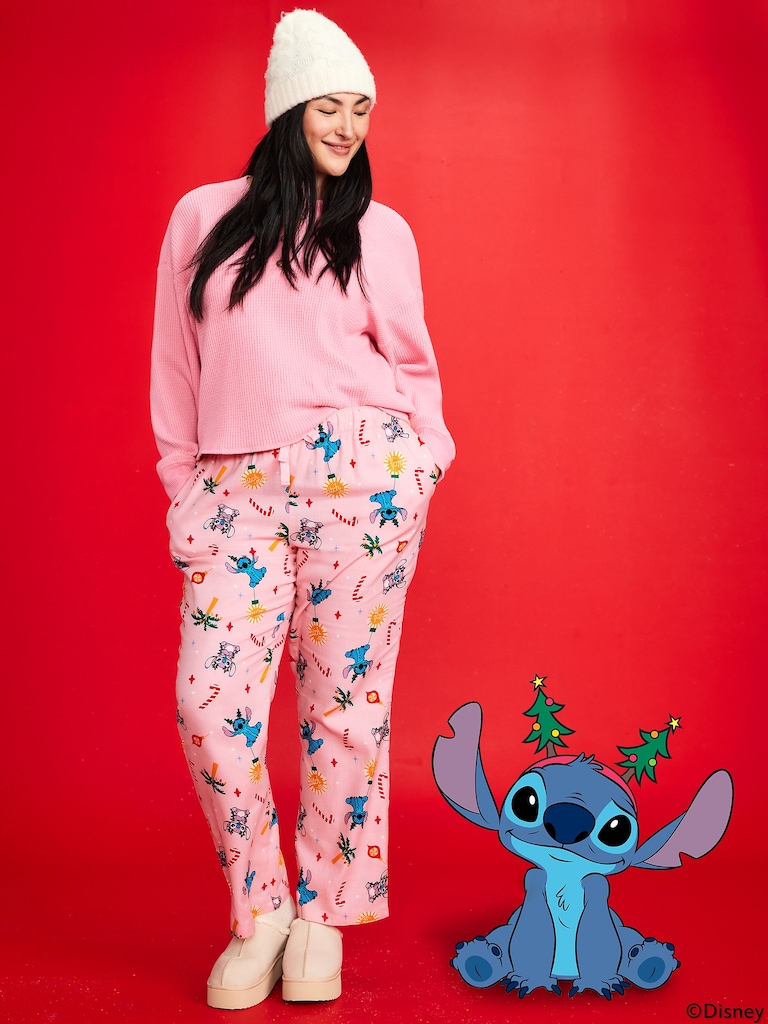 Old Navy x Disney Mid-Rise Printed Flannel Pajama Pants for Women