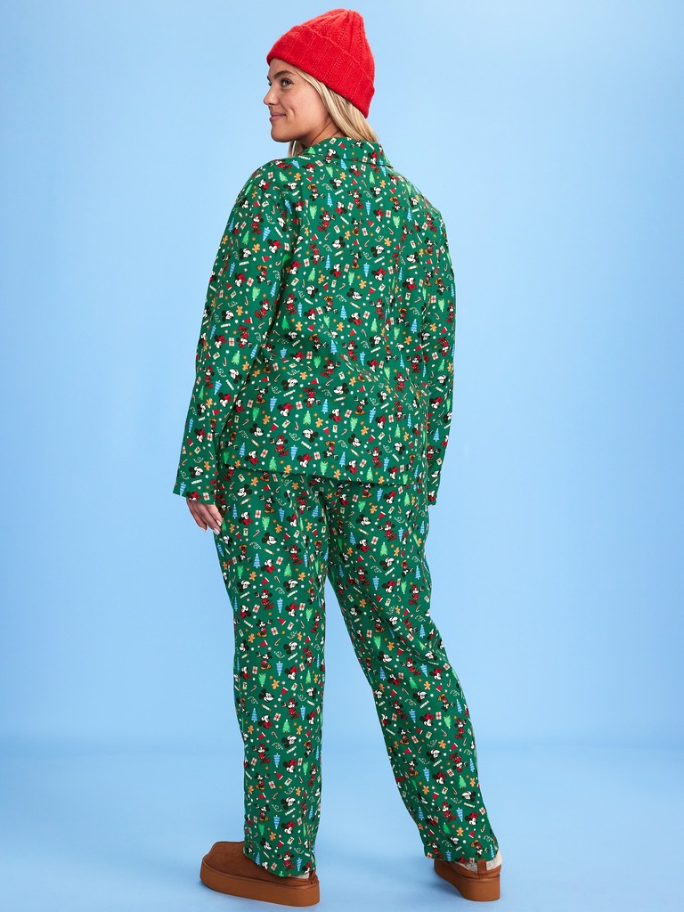 Old Navy x Disney Mickey Mouse & Friends Printed Flannel Pajama Set for Women