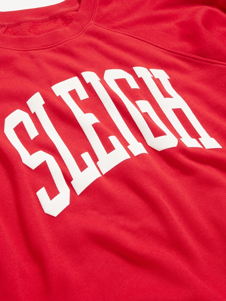 SoComfy Oversized Graphic Raglan Sweatshirt