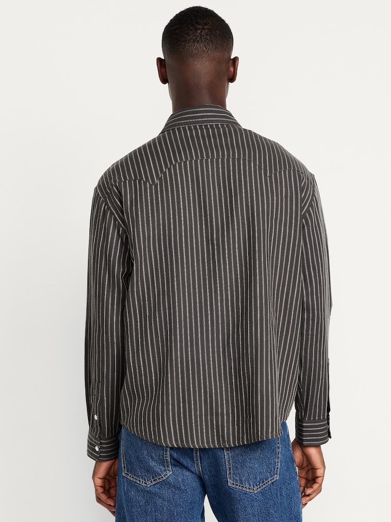 Textured Western Pocket Shirt