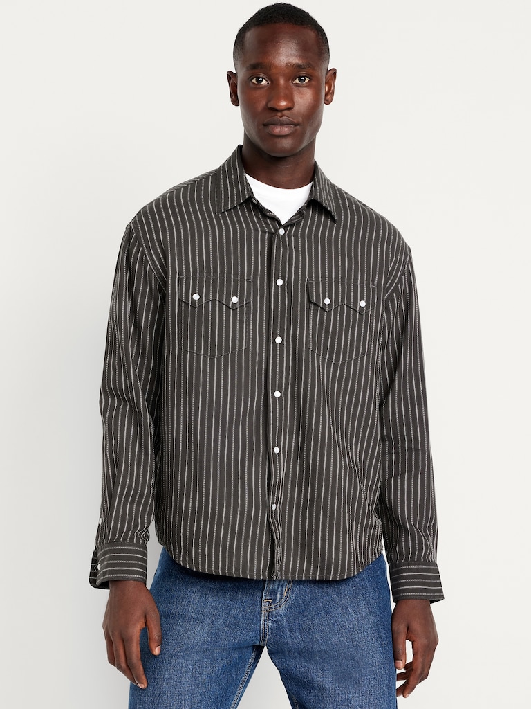 Textured Western Pocket Shirt