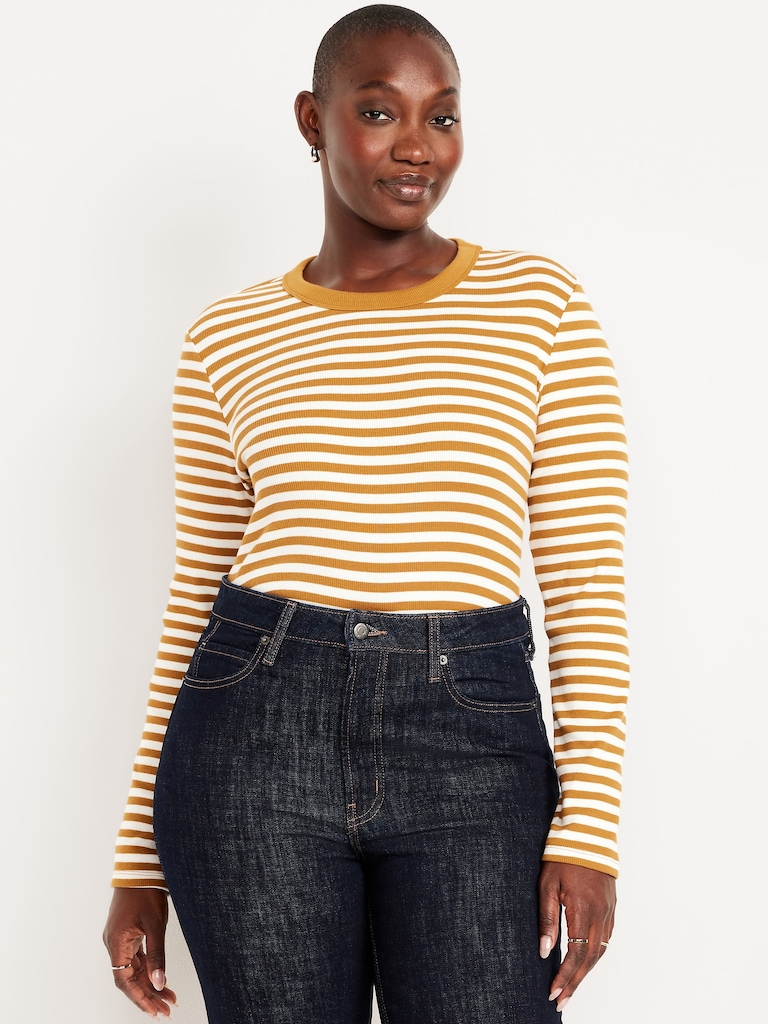 Snug Long-Sleeve Crew-Neck T-Shirt