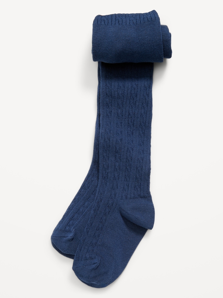 Cable-Knit Tights for Toddler Girls