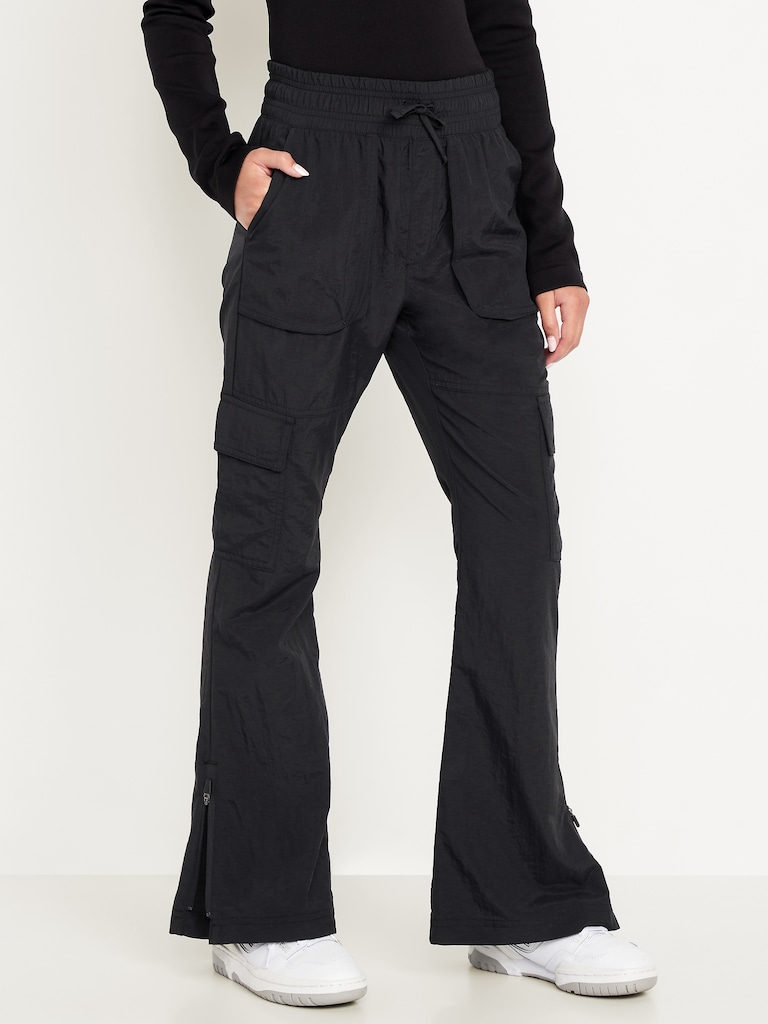 High-Waisted Cargo Flare-Leg Pants for Girls
