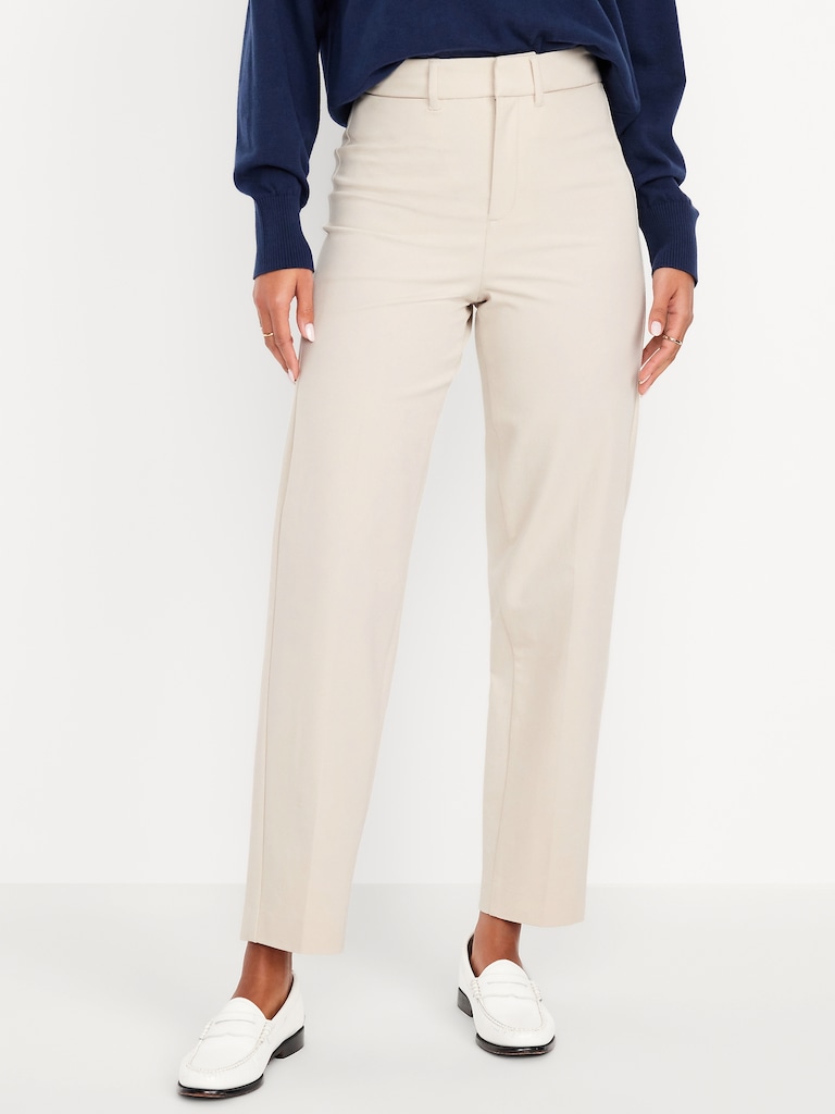 High-Waisted Pixie Loose Straight Pants