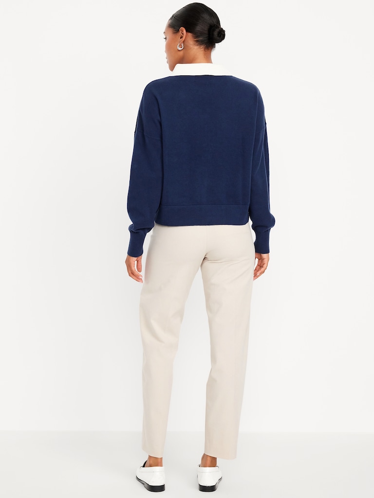 High-Waisted Pixie Loose Straight Pants