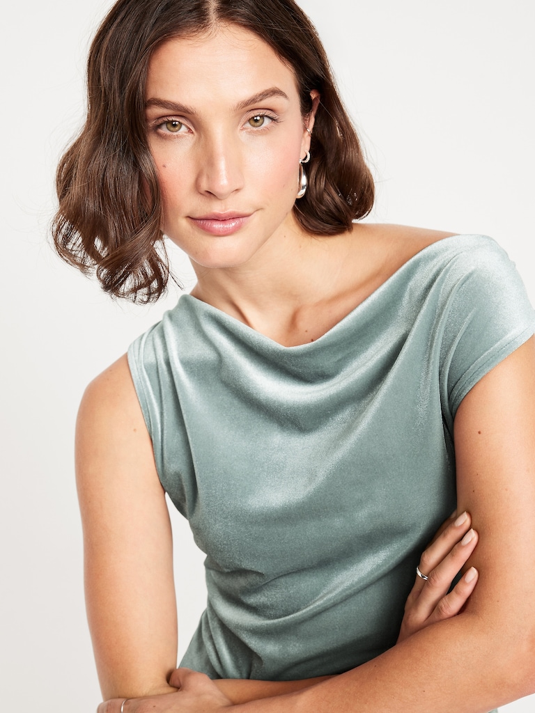 Off-the-Shoulder Ruched Velvet Mini Dress