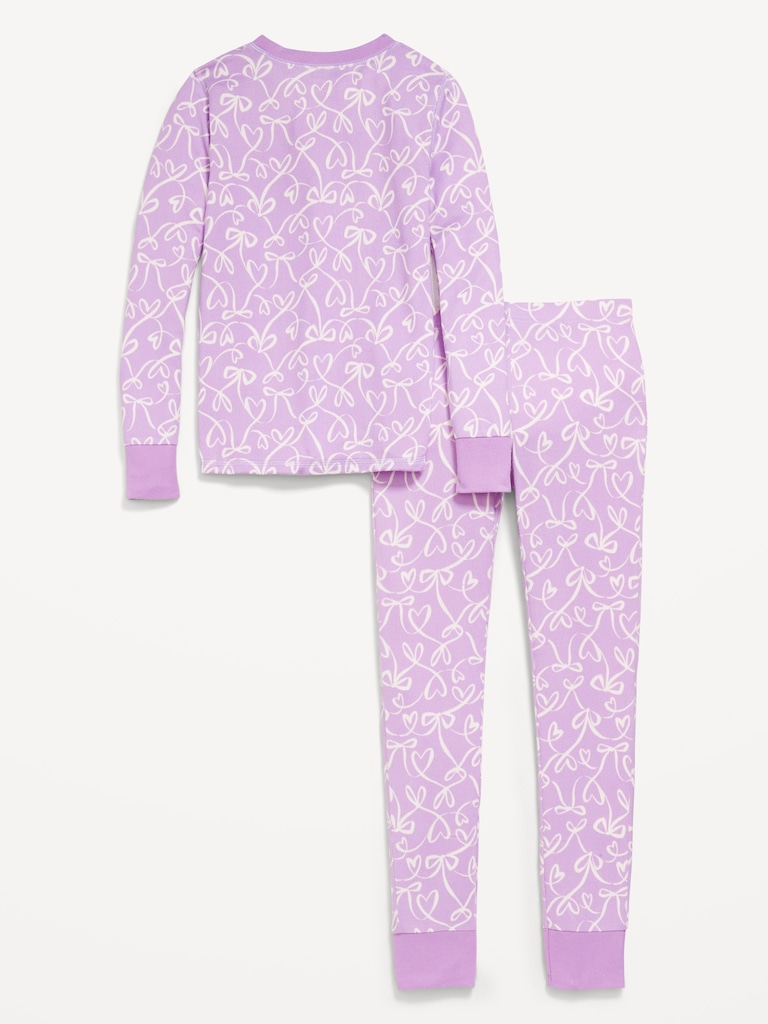 Printed Snug-Fit Graphic Pajama Set for Girls