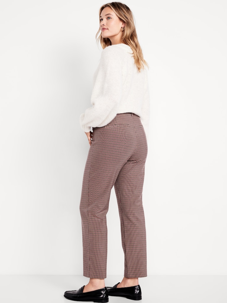 High-Waisted Pixie Straight Ankle Pants