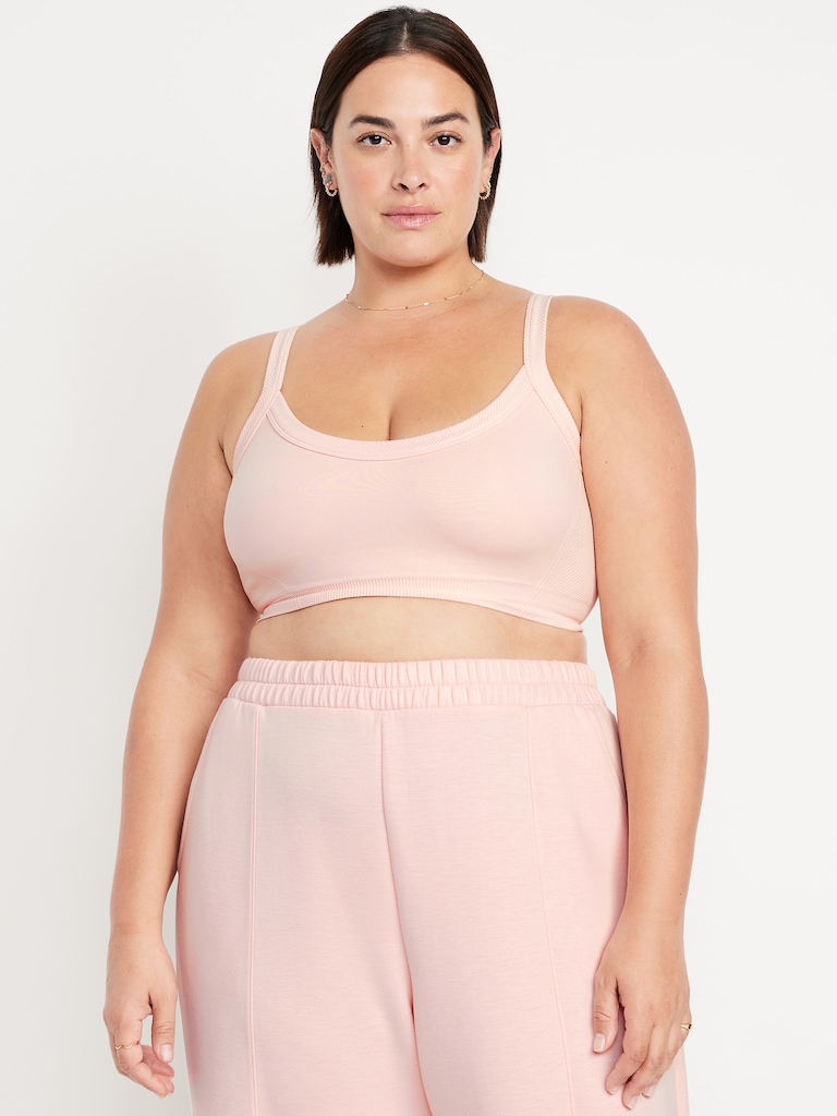 Light Support Fluid Seamless Ribbed Sports Bra