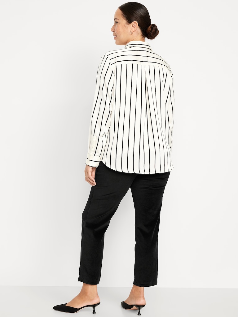 Maternity Full-Panel OG Straight Velvet Pants