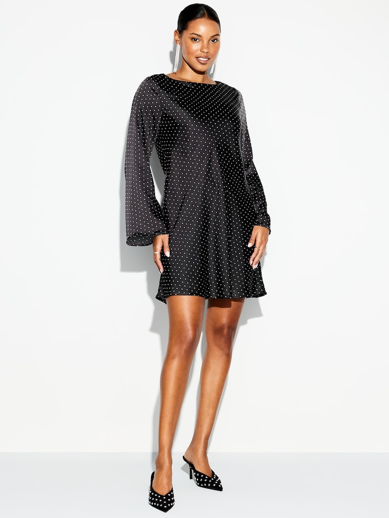 The Occasion by Old Navy Satin Flare-Sleeve Mini Dress