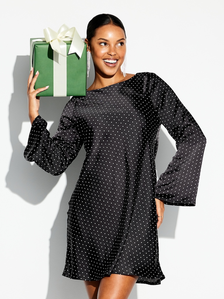 The Occasion by Old Navy Satin Flare-Sleeve Mini Dress