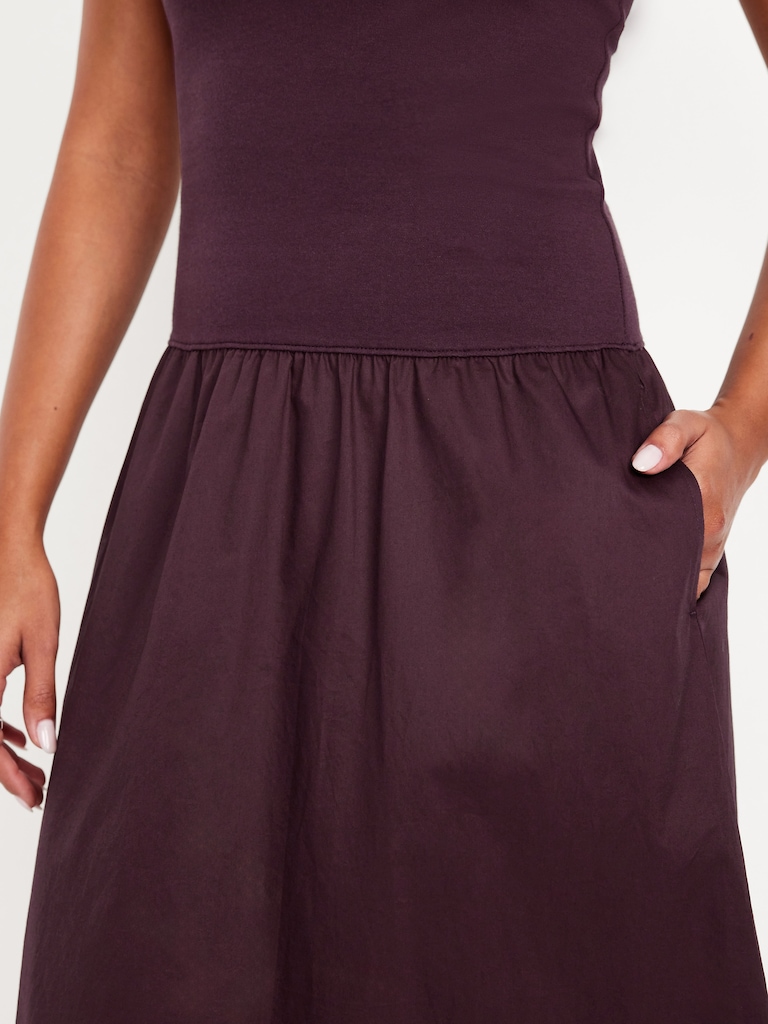 Fit & Flare Sleeveless Midi Dress