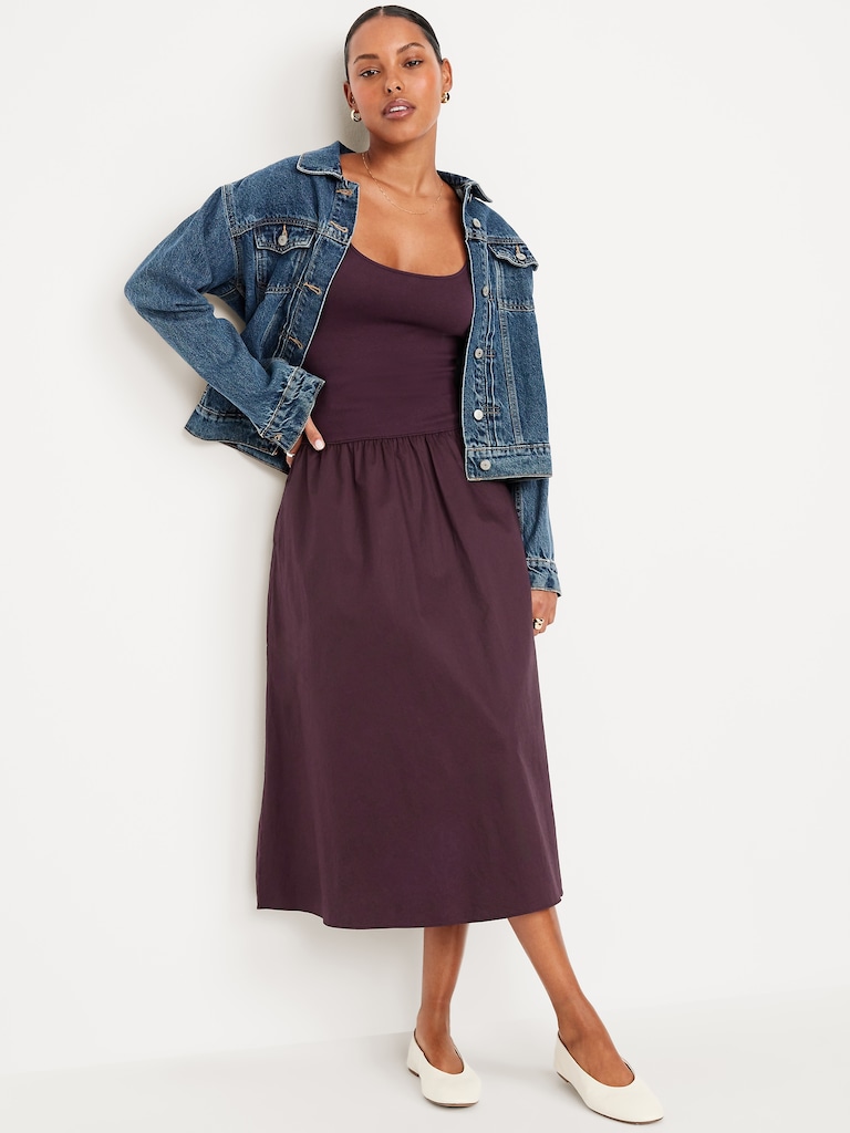 Fit & Flare Sleeveless Midi Dress